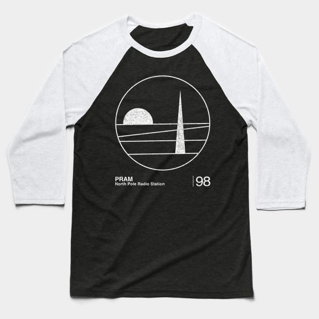 North Pole Radio Station / Minimalist Fan Artwork Graphic Design Baseball T-Shirt by saudade